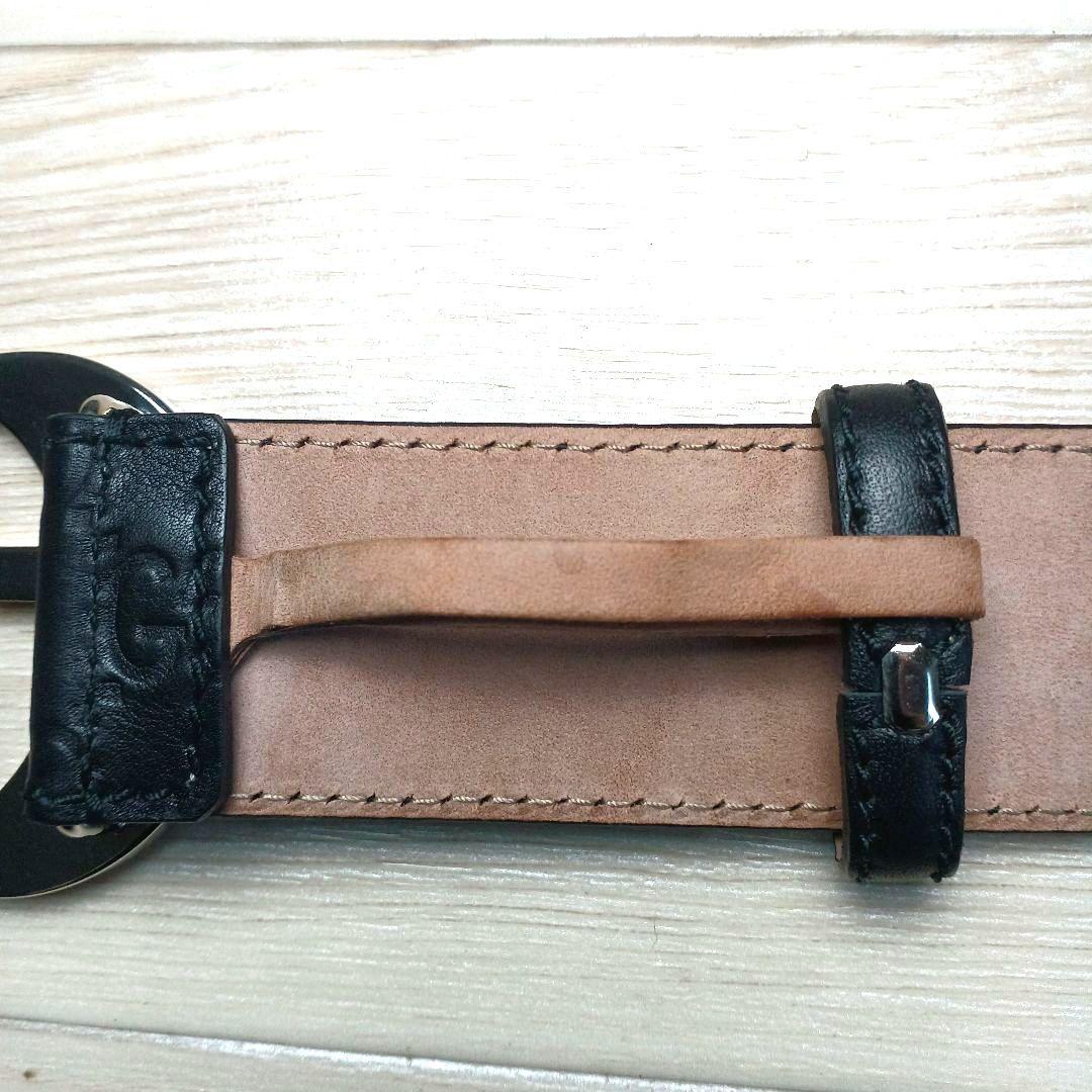 GUCCIベルト インターロッキング ブラック シルバー グッチシマ ほぼ未使用