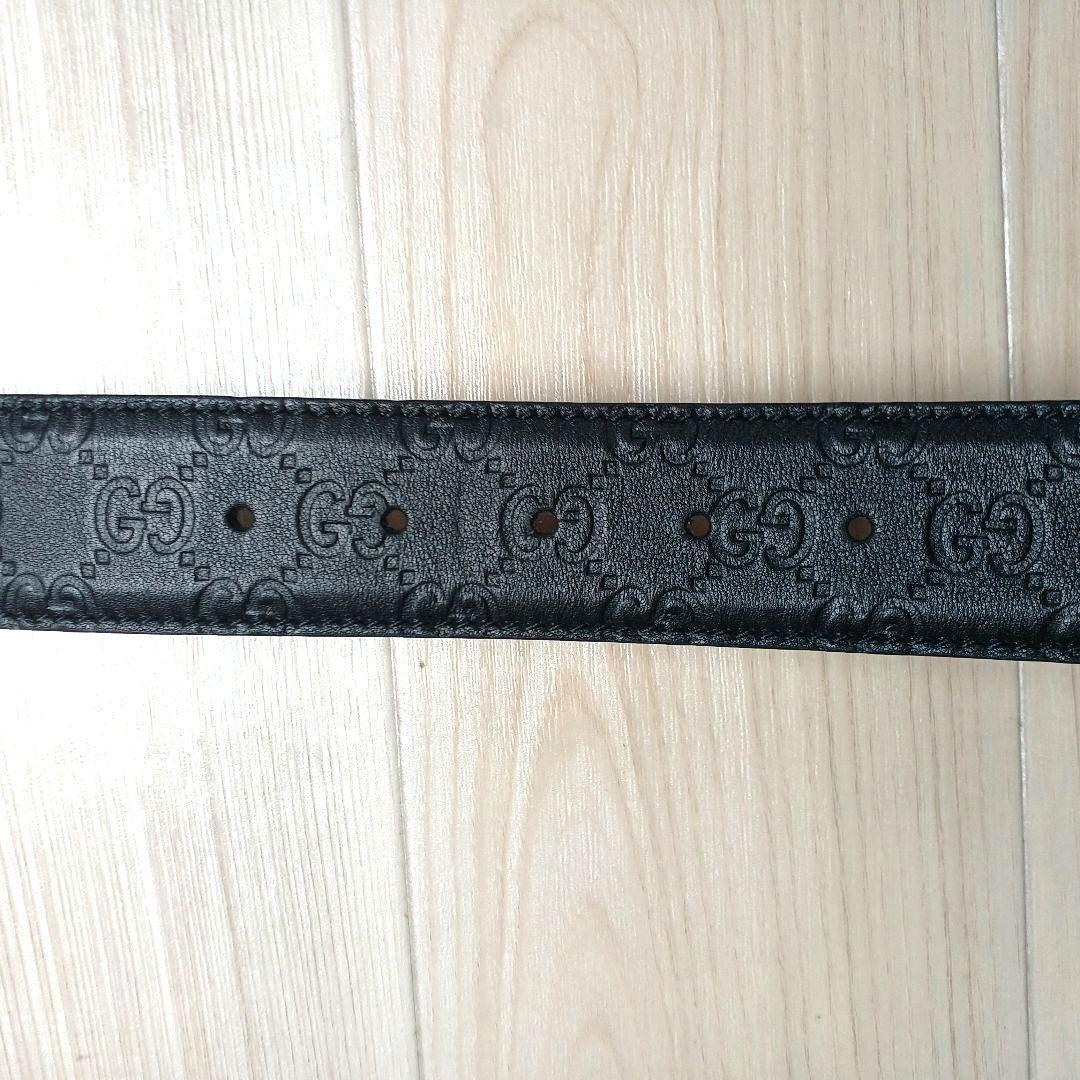 GUCCIベルト インターロッキング ブラック シルバー グッチシマ ほぼ未使用