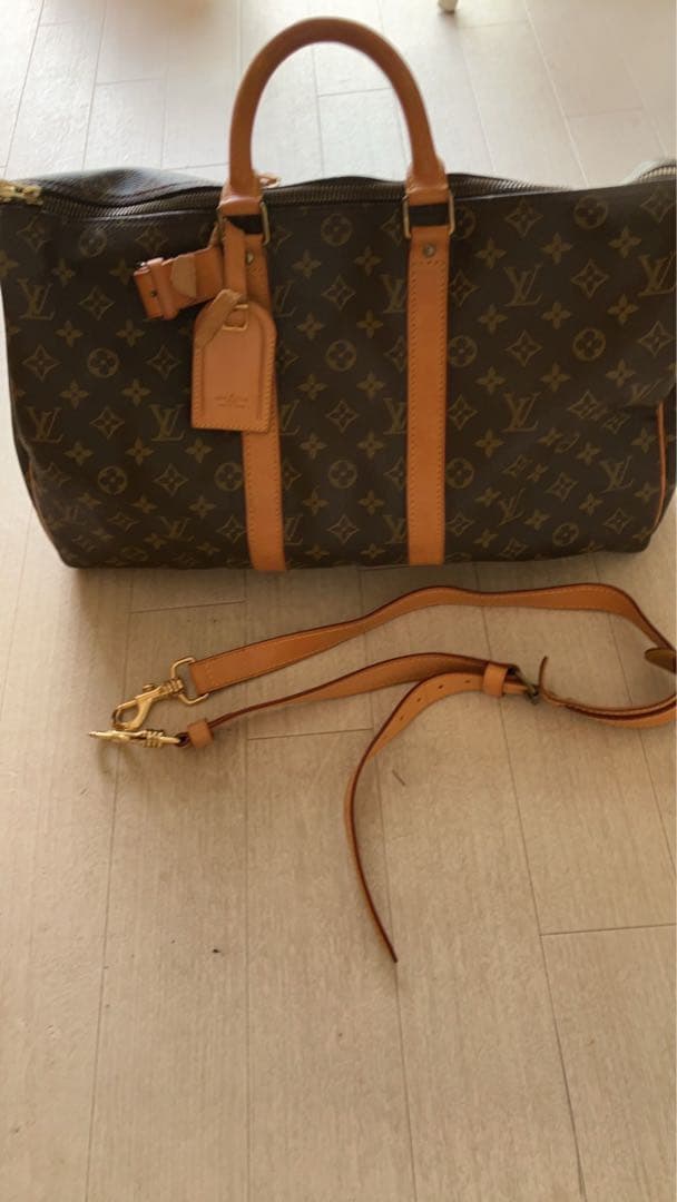 ボストンバッグ ダークブラウン