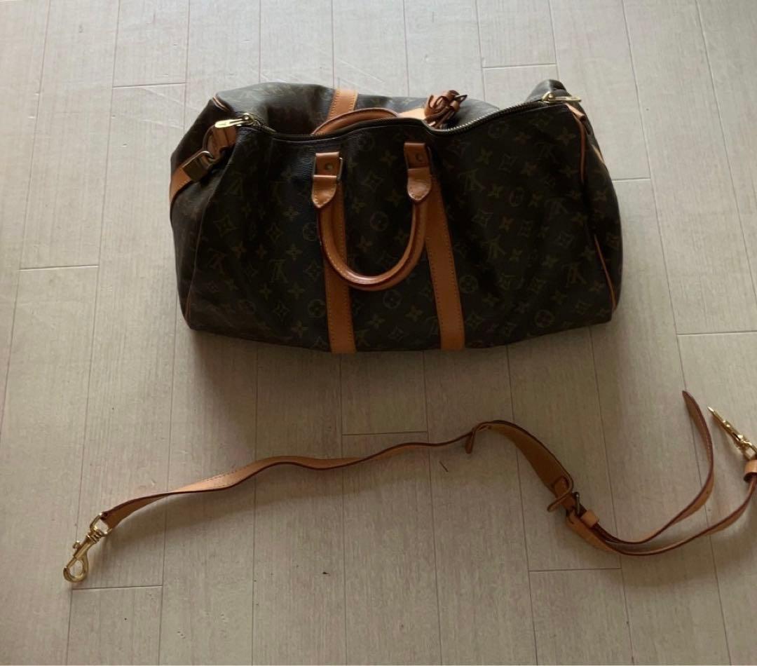 ボストンバッグ ダークブラウン