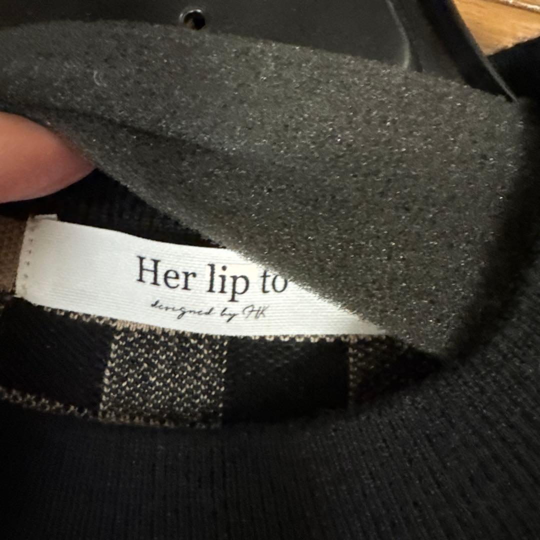 Her lip to チェック柄ワンピース M