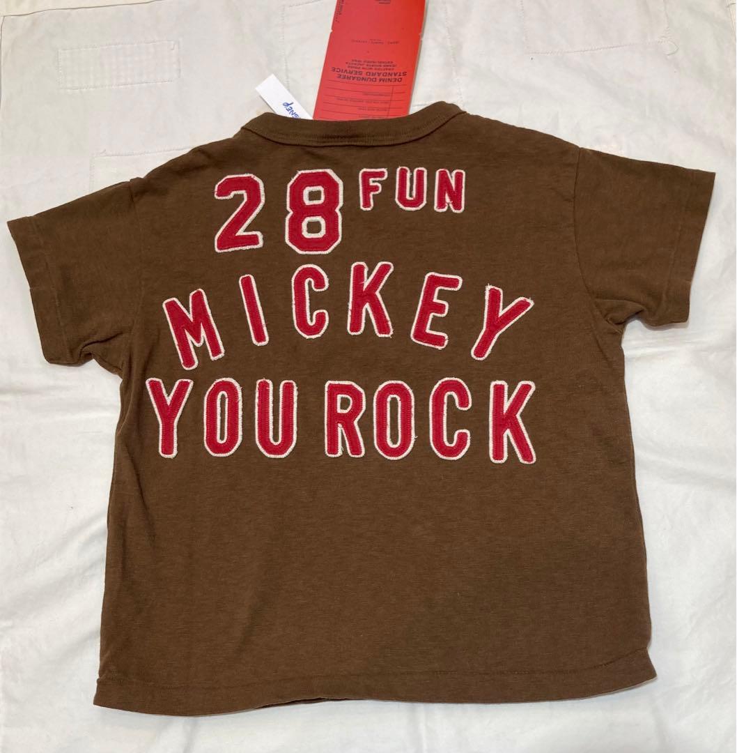 デニムダンガリーmickey Tシャツ　110㎝