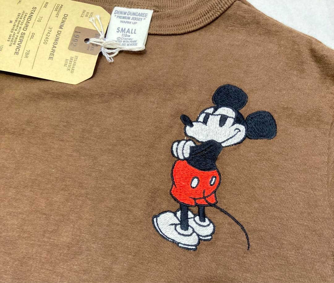 デニムダンガリーmickey Tシャツ　110㎝