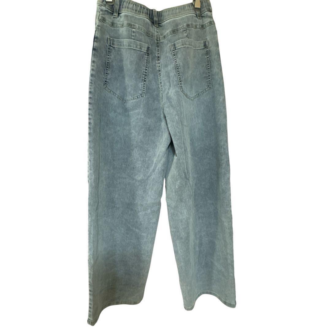 新品　BLUE FRONCE デニム 38薄手　ストレッチ　mal レレレ