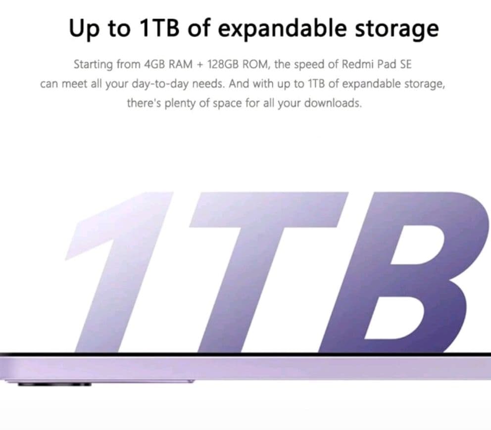 タブレット本体　Redmi Pad SE up to 1TB 　256GB
