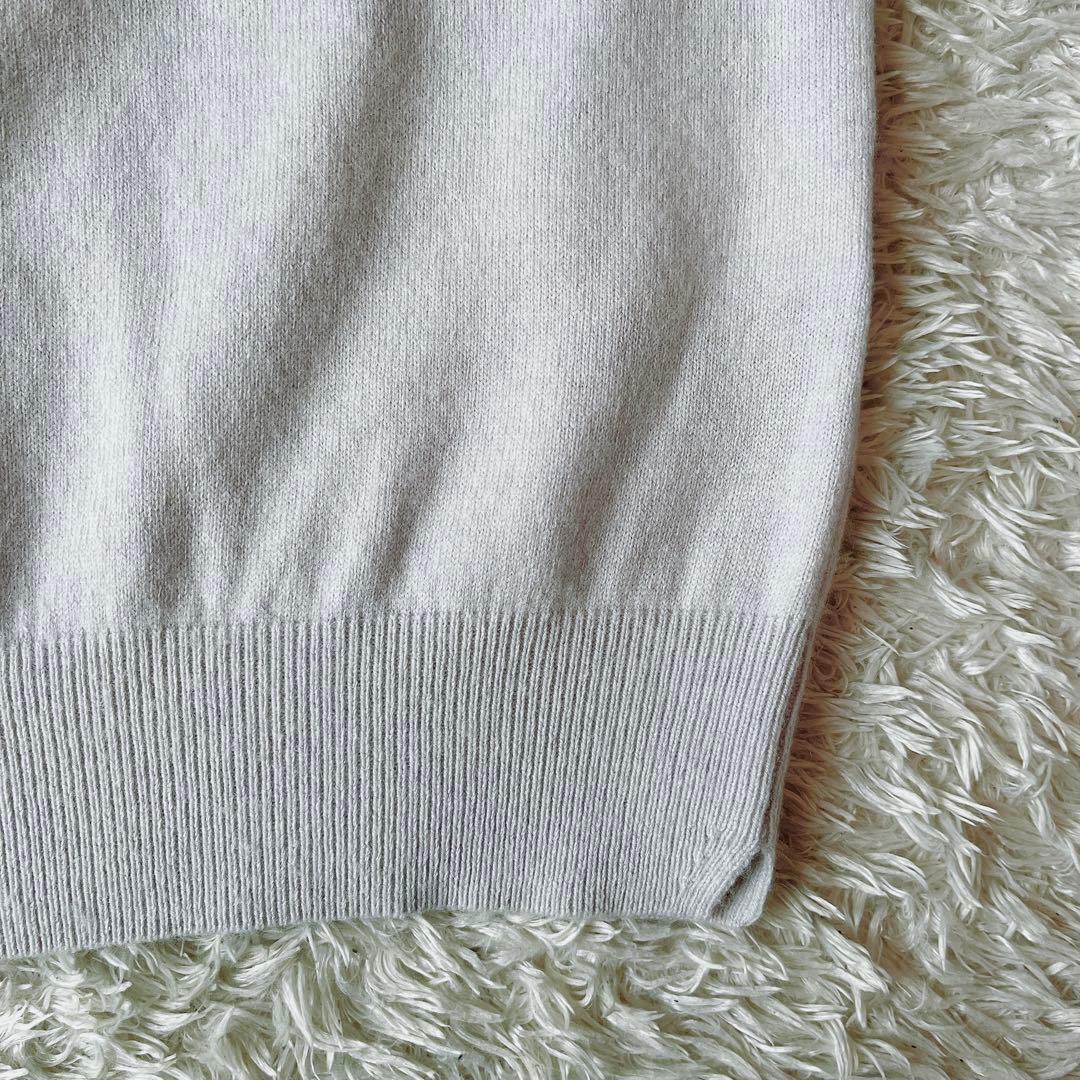 【美品】セオリーリュクス カシミアウール クルーネックニット セーター グレー系