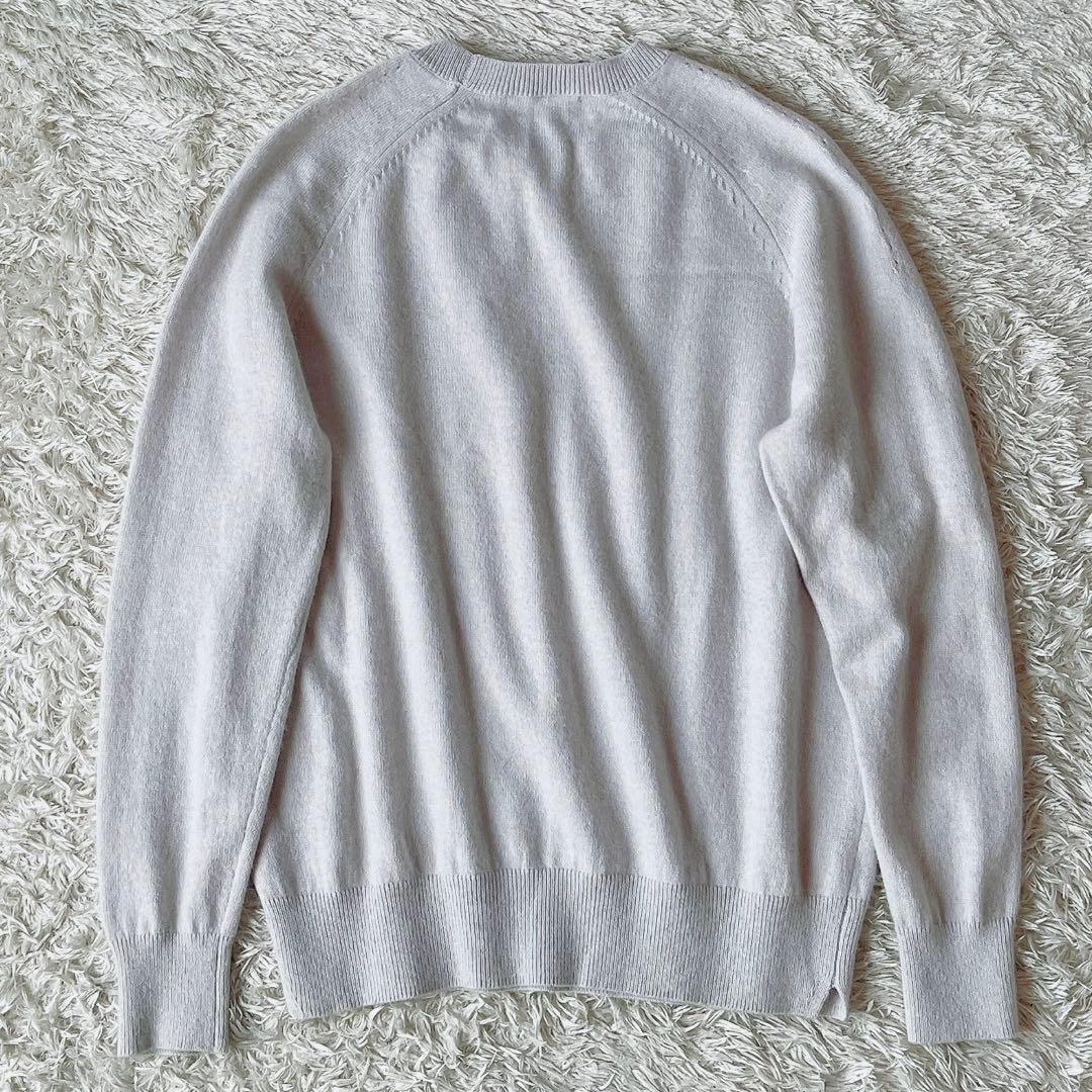 【美品】セオリーリュクス カシミアウール クルーネックニット セーター グレー系