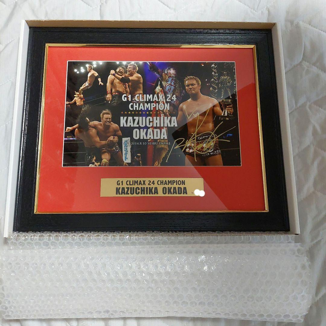 AEW (元新日本プロレス)　オカダ・カズチカ　直筆サイン入りフォトフレーム