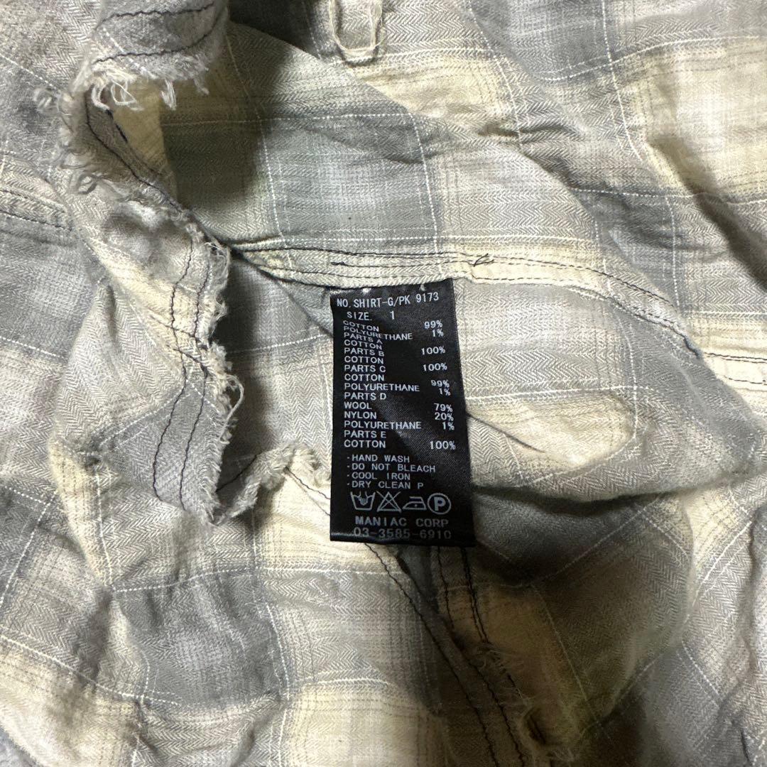 LGB フード付きチェックネルシャツ