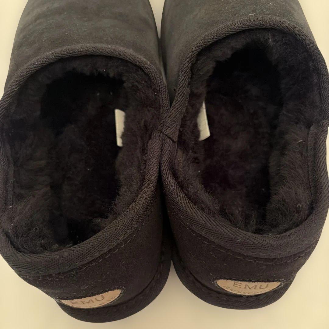 美品EMU Australiaスティンガーナノ ムートンブーツ ブラック