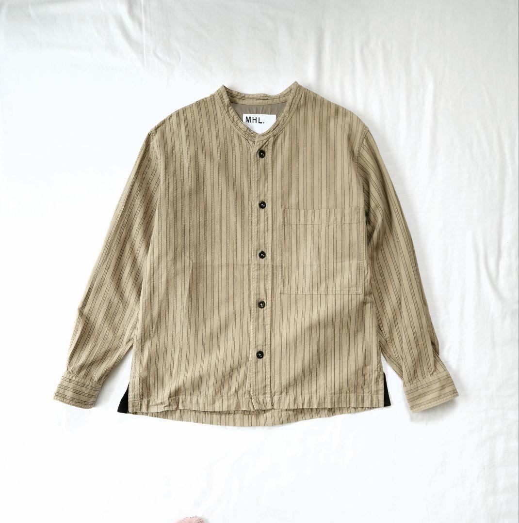 ◇ねこ様◇MARGARET HOWELL　MHL 　ノーカラー　シャツ