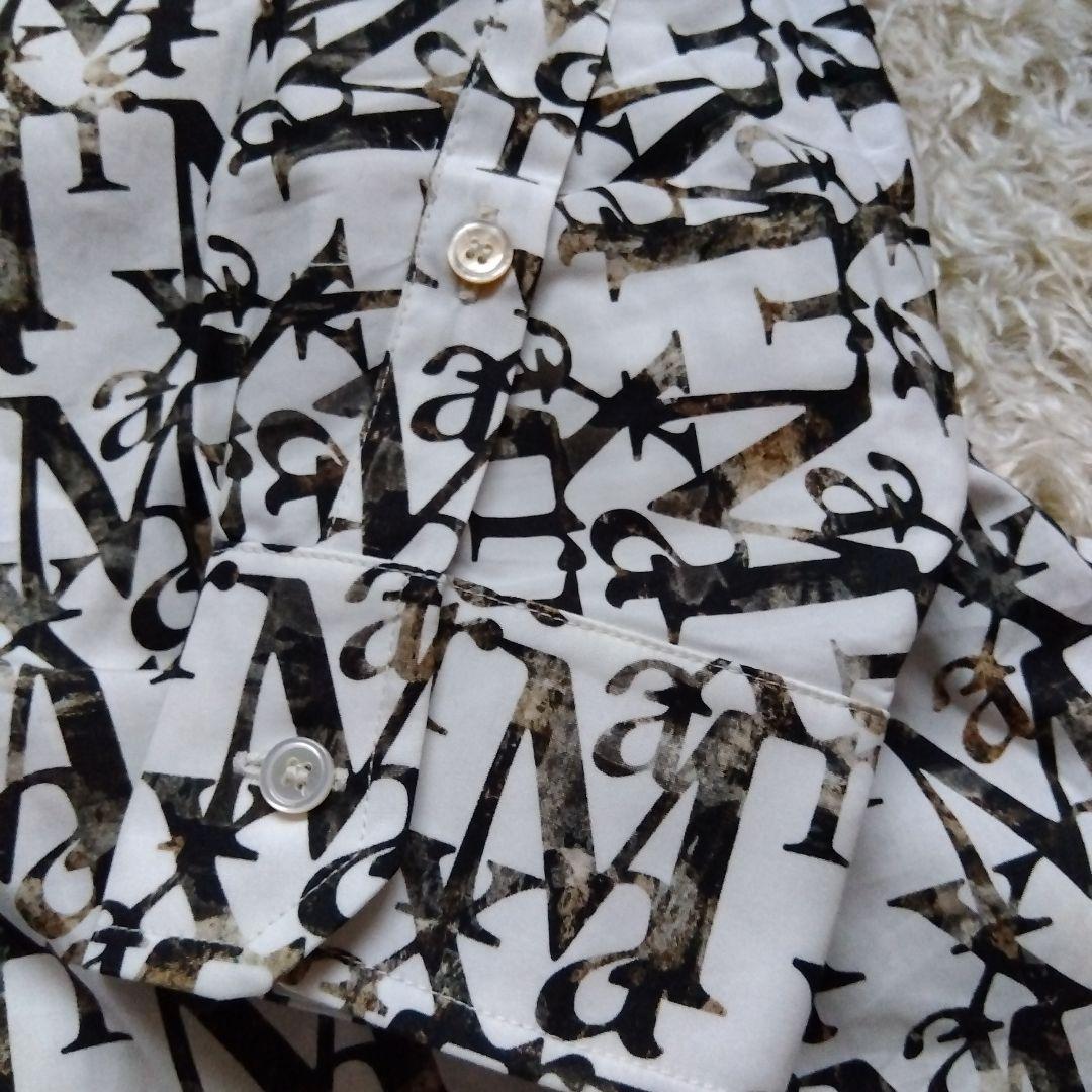 素敵♡マックスマーラ　Max Mara　総柄　シャツ　銀タグ　高級　ホワイト