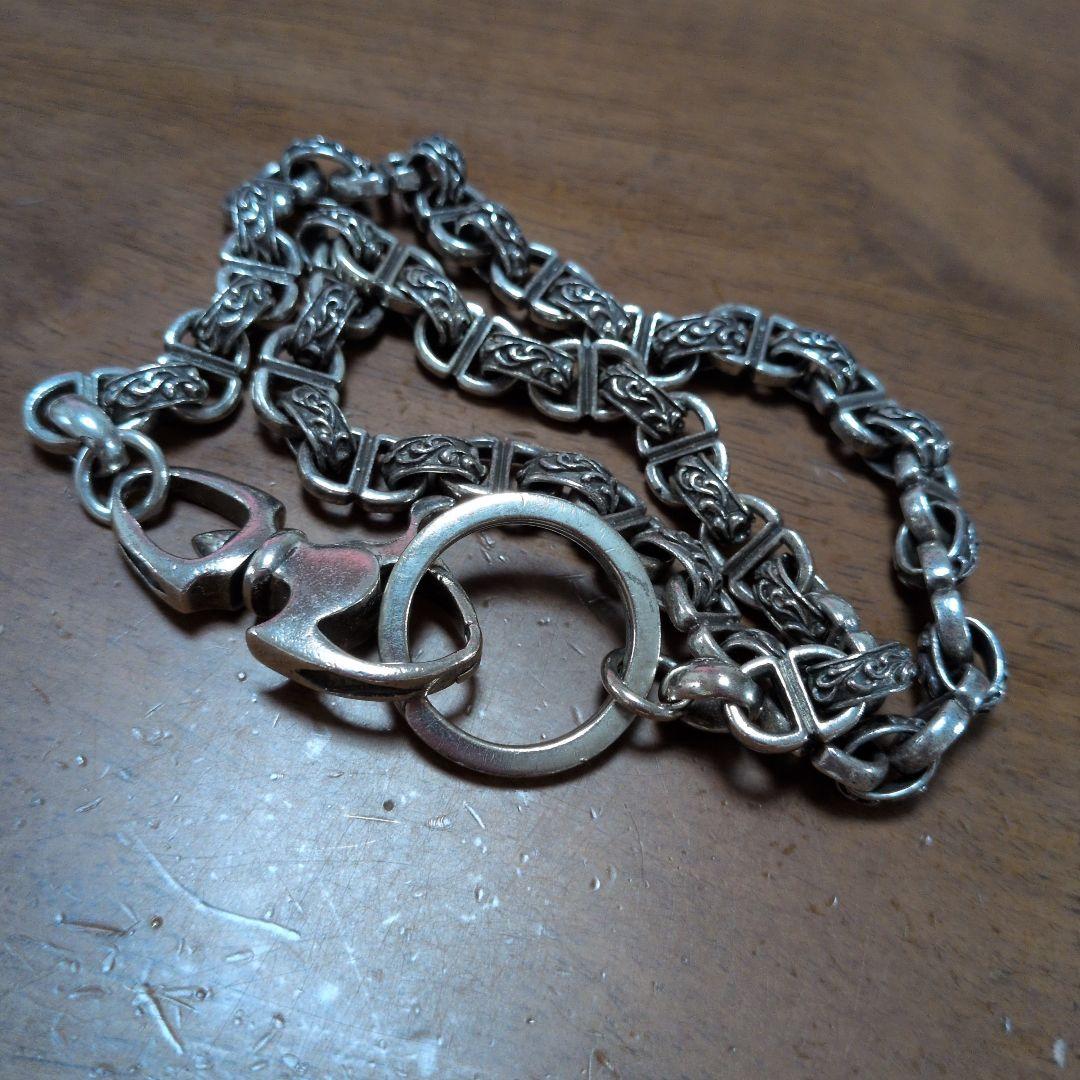 極太　シルバー　ネックレス