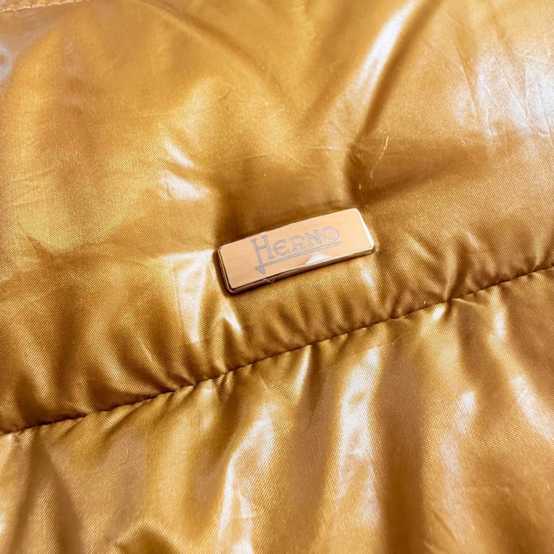 人気★HERNO ICONICO アミンタ 軽量 ダウンコート 42 キャメル