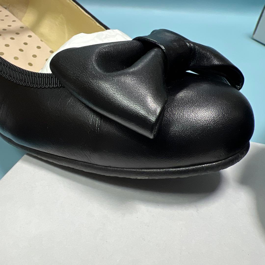 Leur Getter ルルゲッタ ブラック リボン付き シューズ　24.5㎝