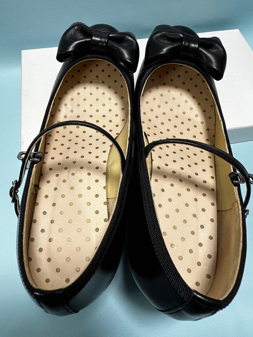 Leur Getter ルルゲッタ ブラック リボン付き シューズ　24.5㎝