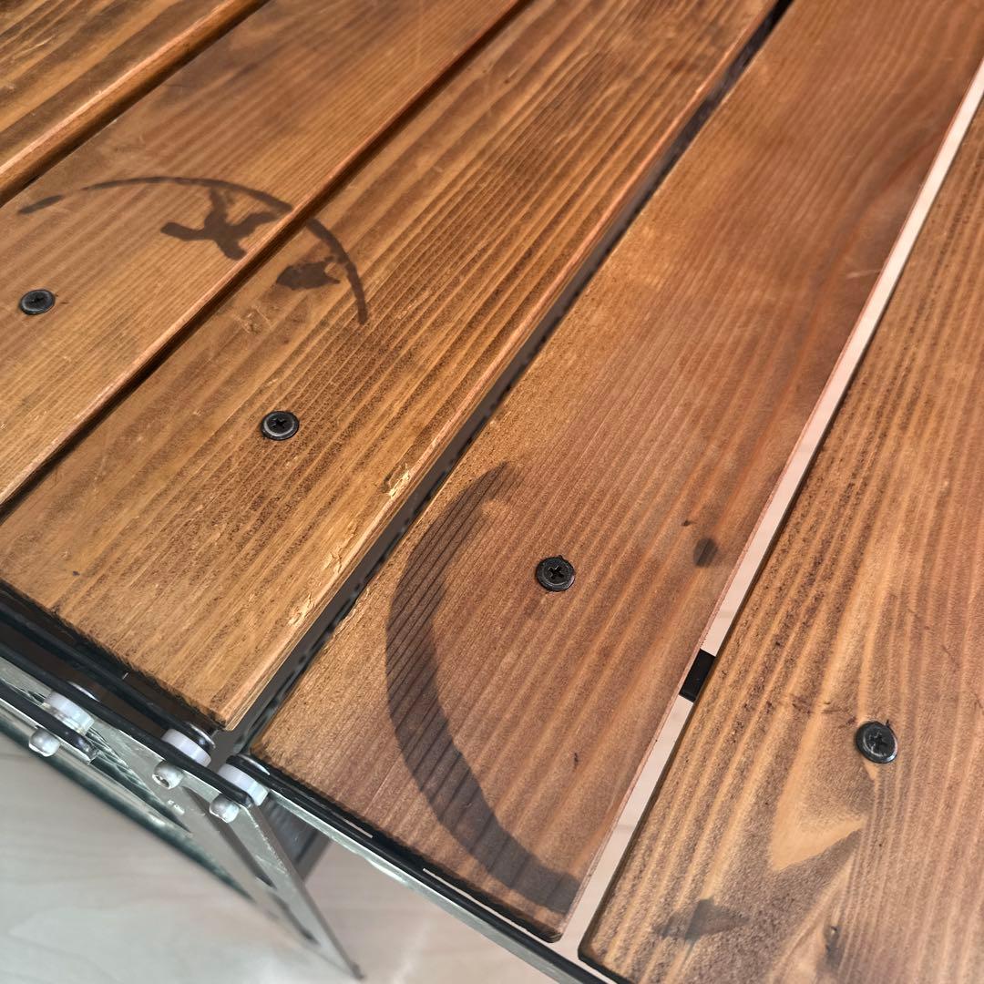 ネイチャートーンズ　収納スペース付き折りたたみテーブル　Lサイズ