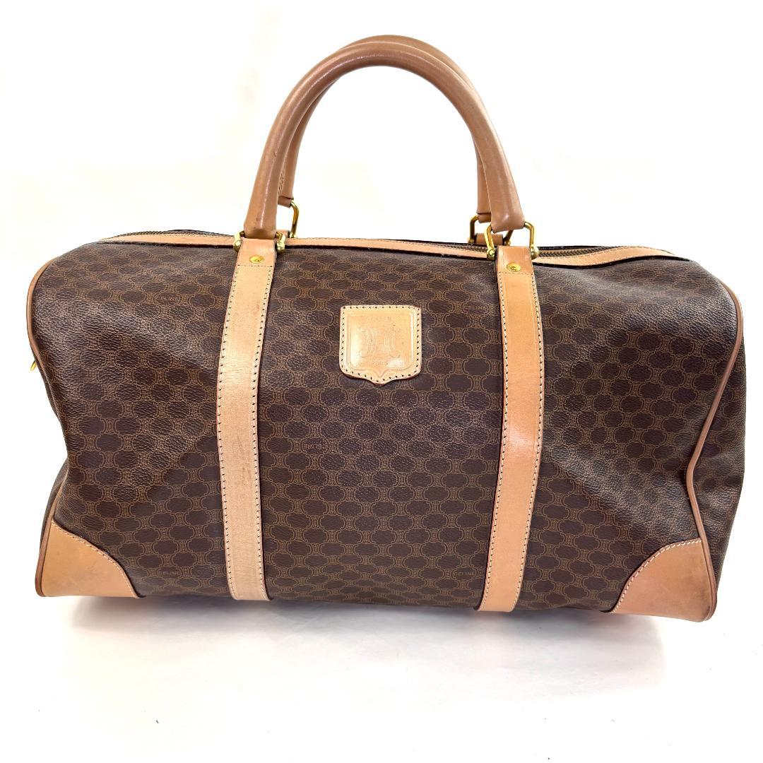 レザー ボストンバッグ ブラウン・ベージュ