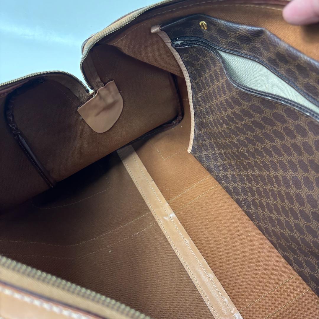 レザー ボストンバッグ ブラウン・ベージュ