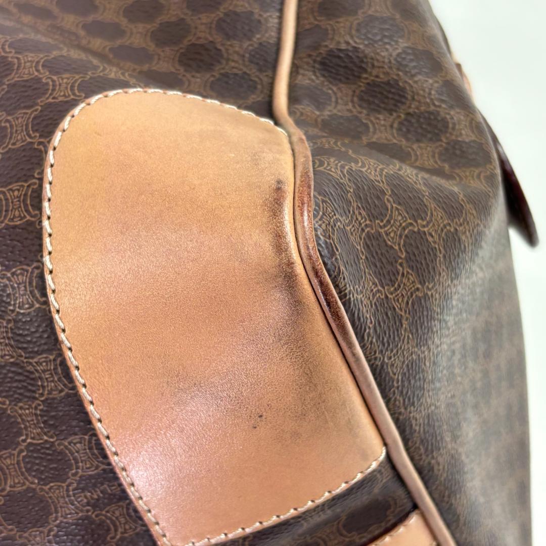 レザー ボストンバッグ ブラウン・ベージュ