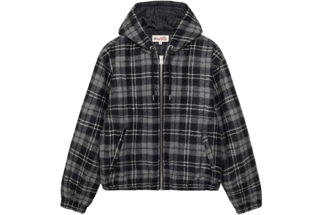ジャケット・アウター STUSSY WORK JACKET WOOL PLAID