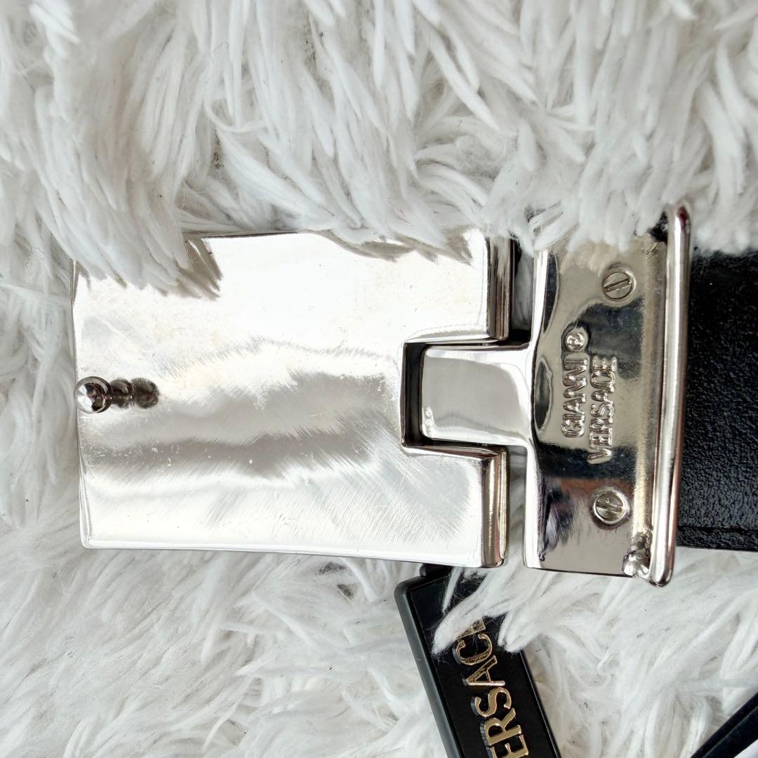 【新品未使用】ジャンニヴェルサーチ メデューサ　ベルト レザー グレカ ブラック