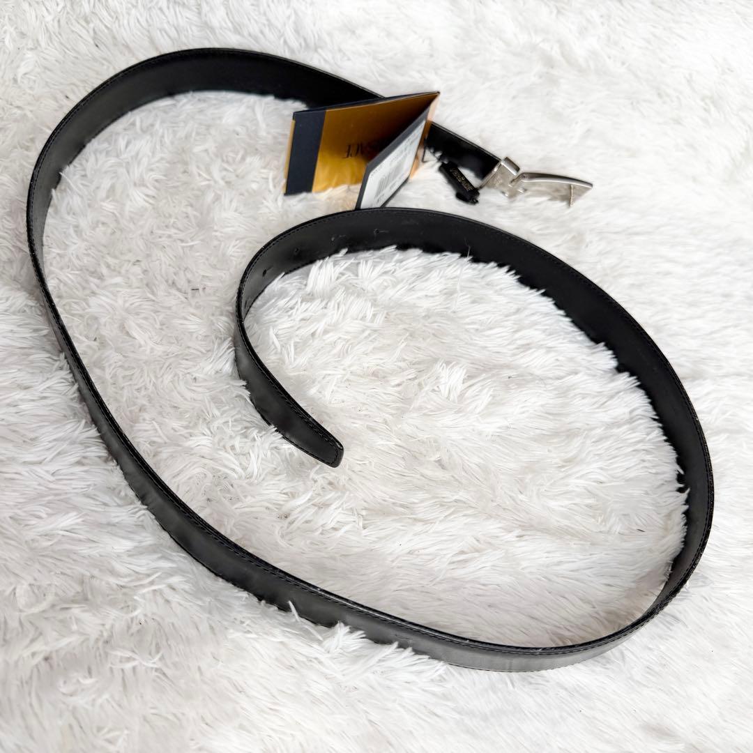 【新品未使用】ジャンニヴェルサーチ メデューサ　ベルト レザー グレカ ブラック