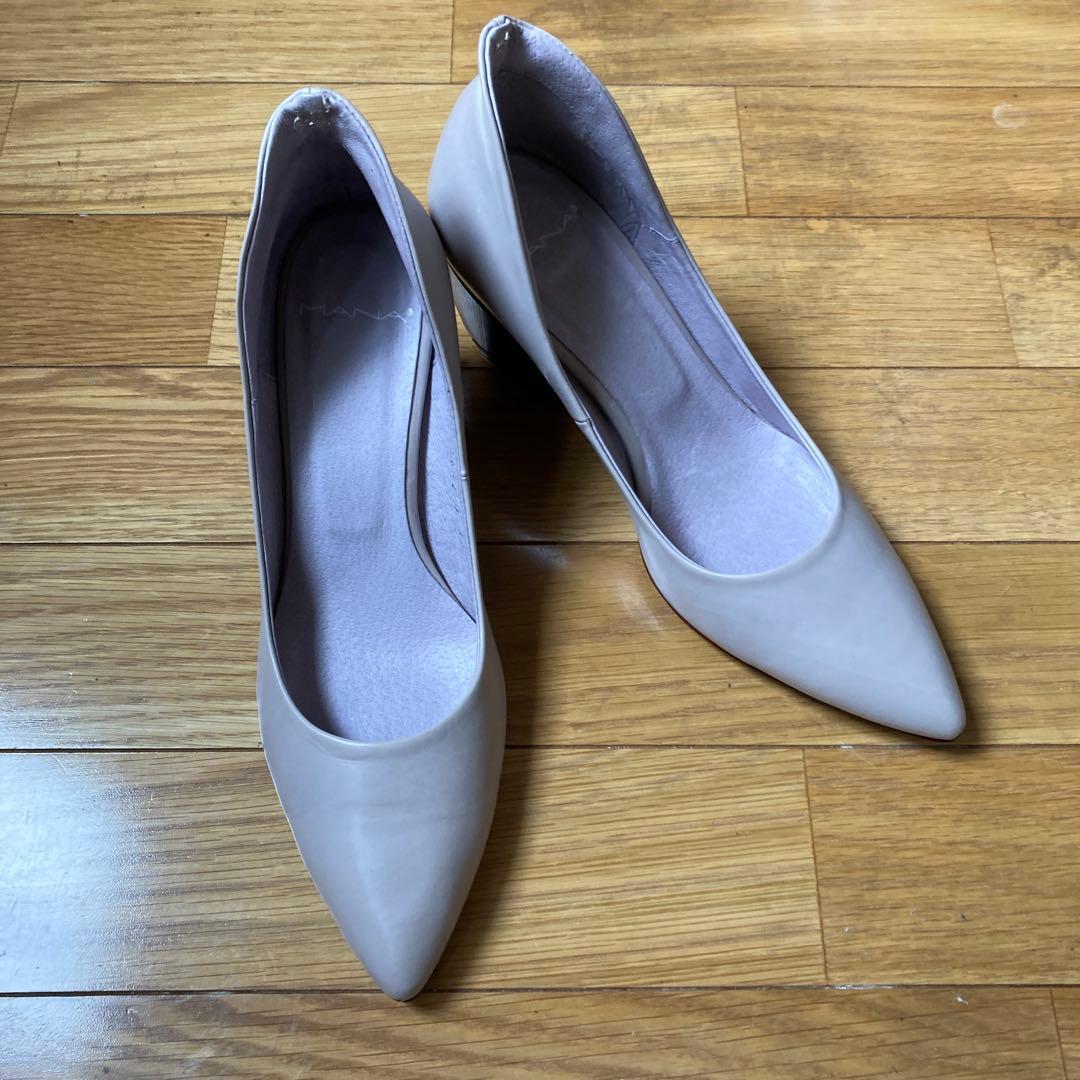 8日限定お値下げ　美品未使用MANAヒールが可愛いグレージュ37サイズ？