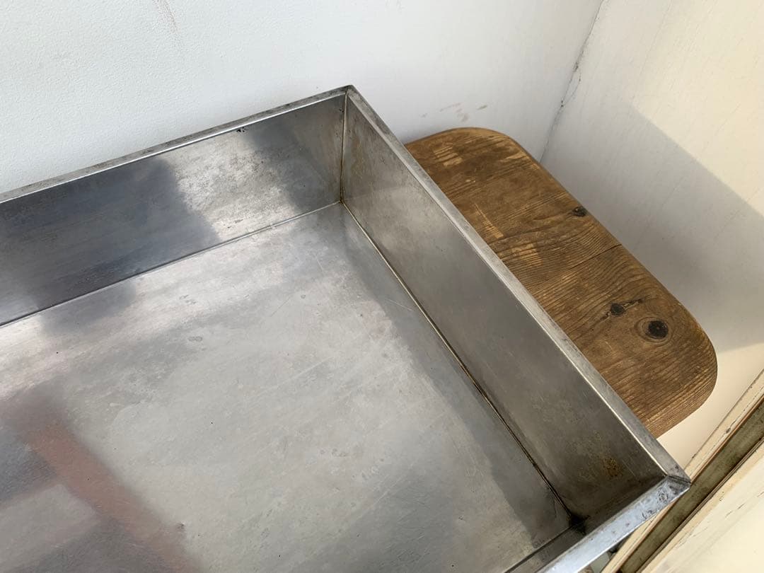 G0413★駄菓子屋ケース　ブリキガラスケース　蓋付ケース　駄菓子屋　店舗什器