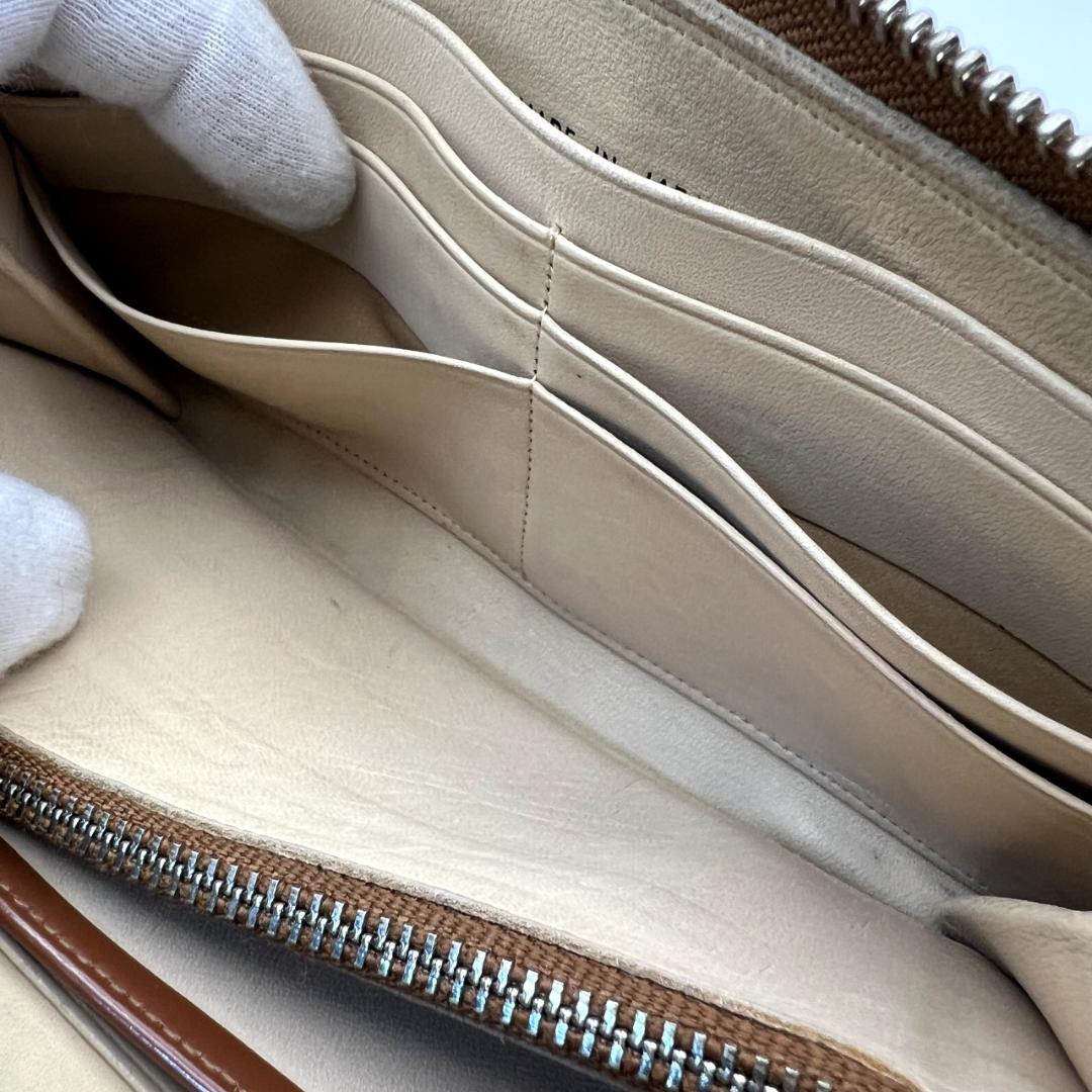 美品ポーター★コードバンレザー ジッピーウォレット 長財布 本革 茶 日本製