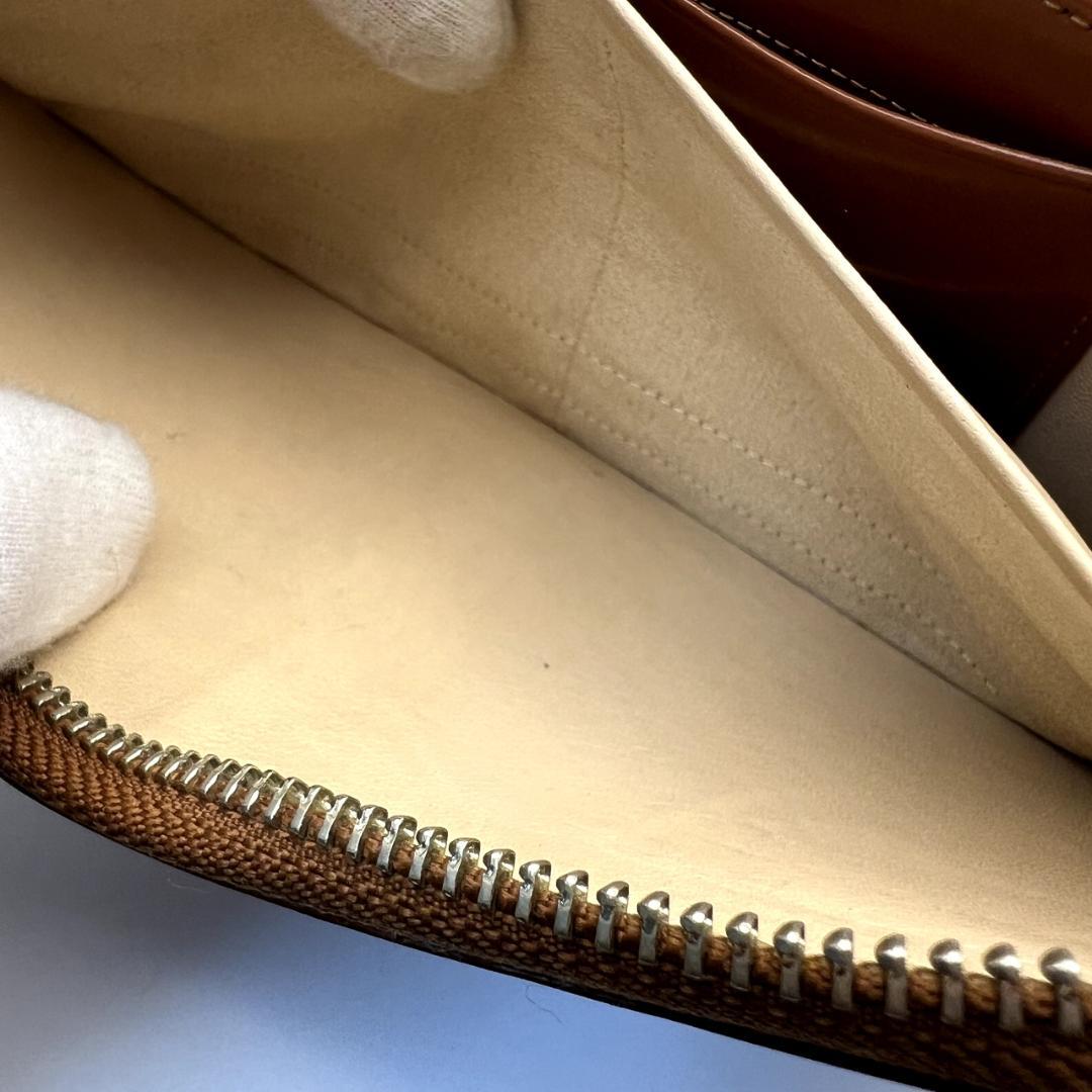 美品ポーター★コードバンレザー ジッピーウォレット 長財布 本革 茶 日本製