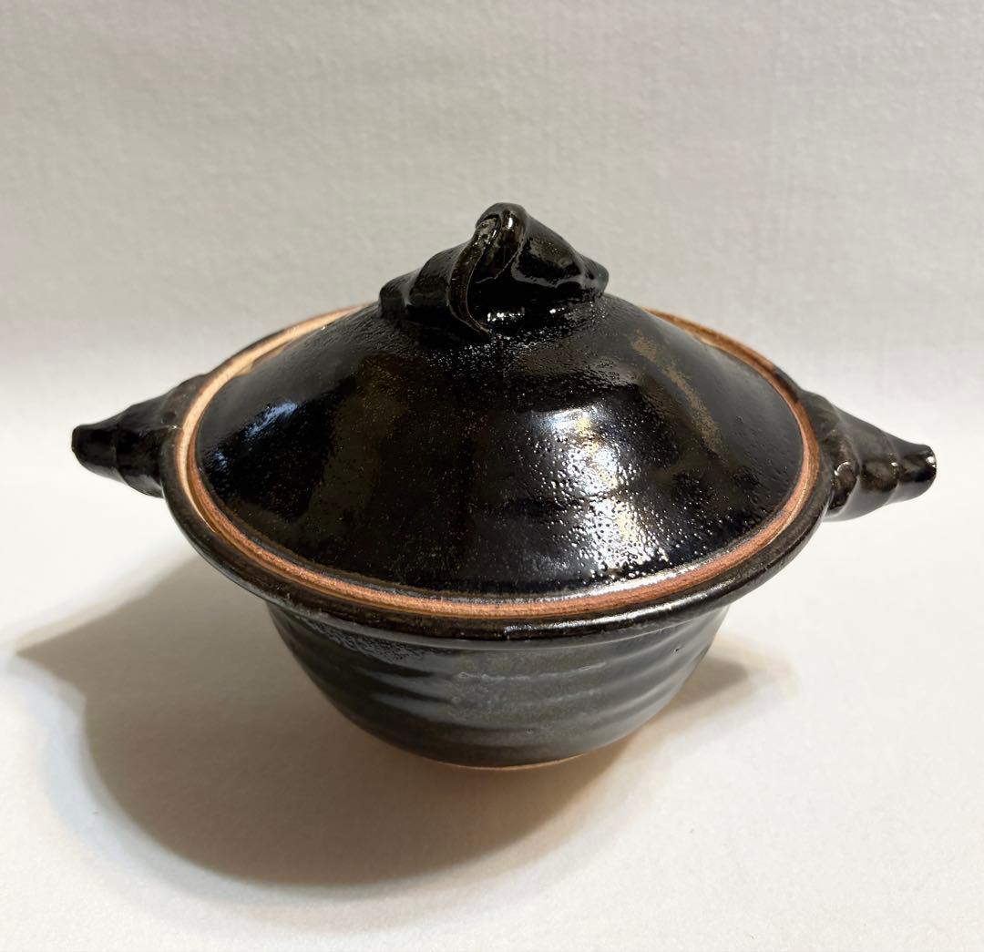 稲葉直人 黒織部 一人鍋 土鍋 キャセロール 1人鍋 陶芸 直人