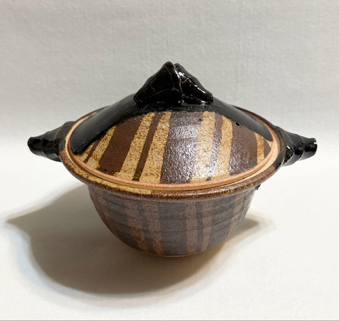 稲葉直人 黒織部 一人鍋 土鍋 キャセロール 1人鍋 陶芸 直人