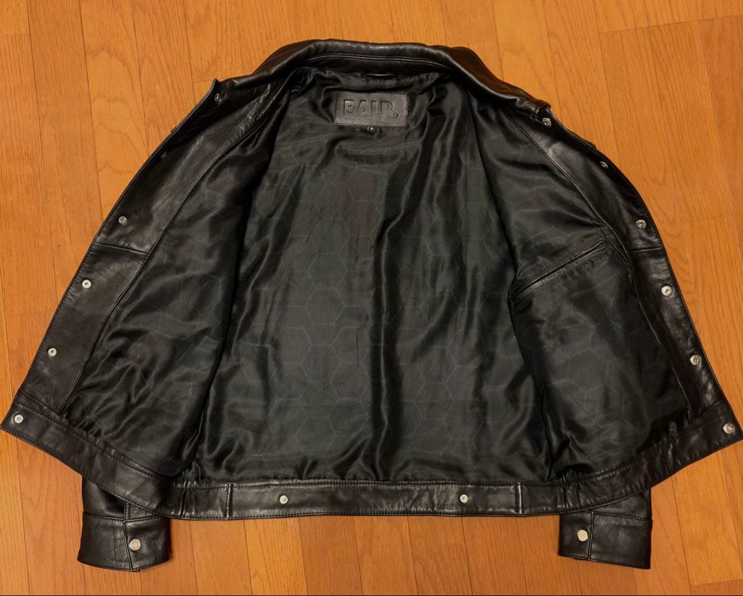 BALR. LEATHER TRUCKER JACKET Lサイズ