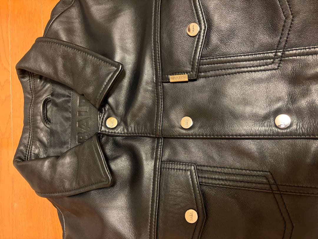 BALR. LEATHER TRUCKER JACKET Lサイズ