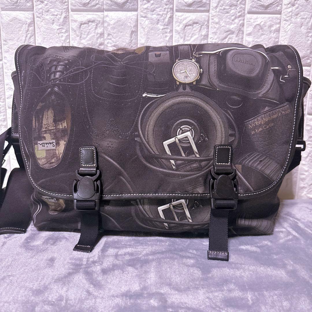 【極美品】ポールスミス メッセンジャーバッグ ガジェット 総柄 A4 PC 紫