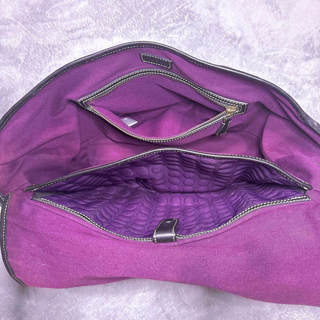 【極美品】ポールスミス メッセンジャーバッグ ガジェット 総柄 A4 PC 紫