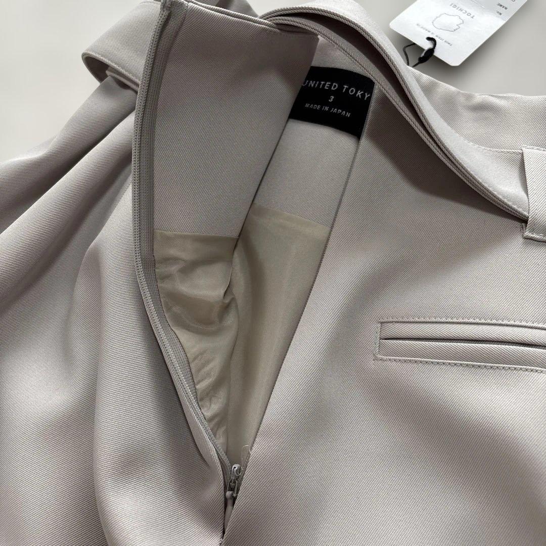 【難あり】新品タグ付き ランダムカットデザインスカート アイボリー