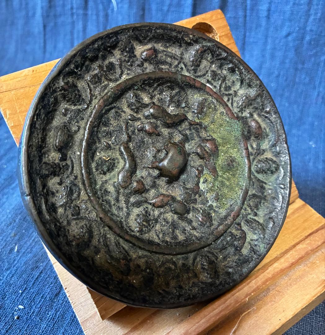 海獣葡萄鏡　古鏡　唐