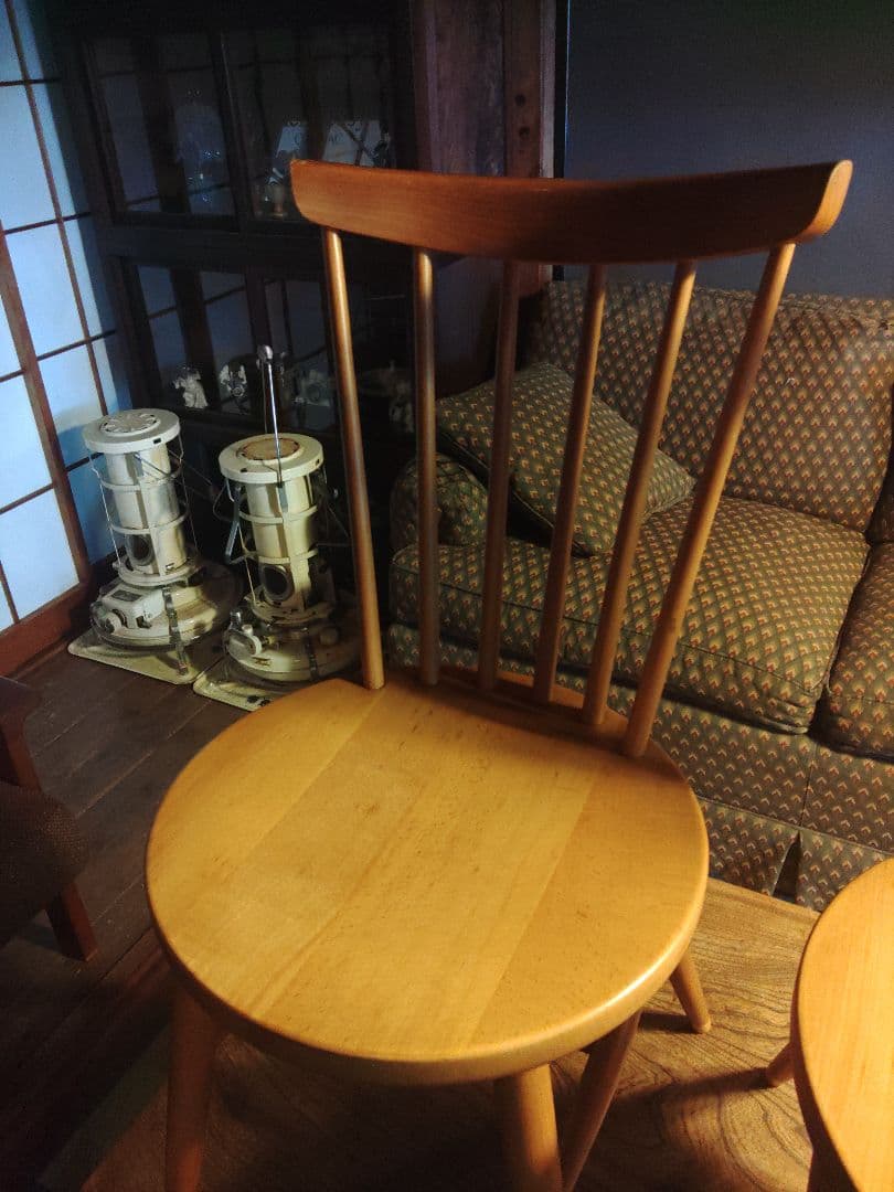 秋田木工　２脚　北欧　椅子　チェア　レトロ　アンティーク　ヴィンテージ