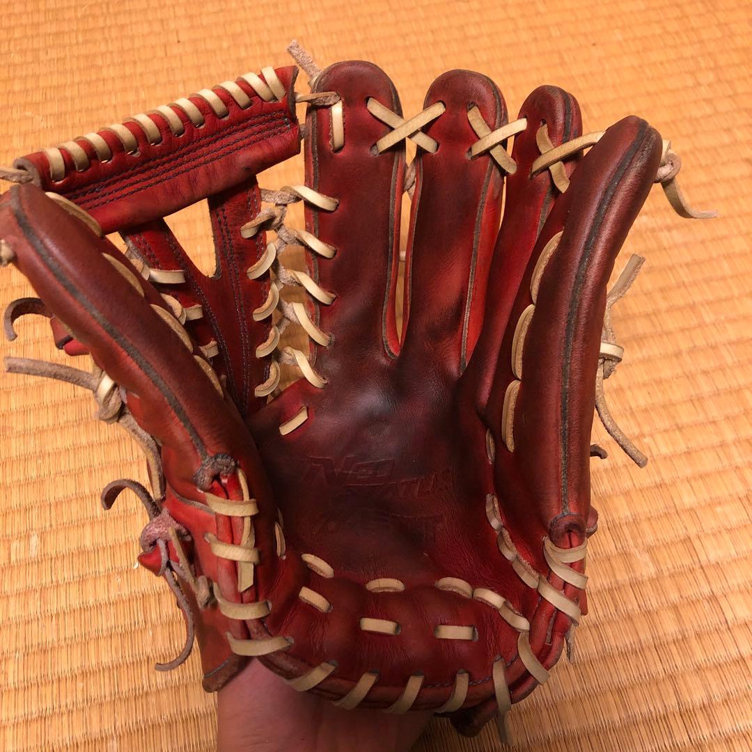 ダ*ン様 ゼット　硬式グローブ　ネオステイタス外野手用 紐交換み