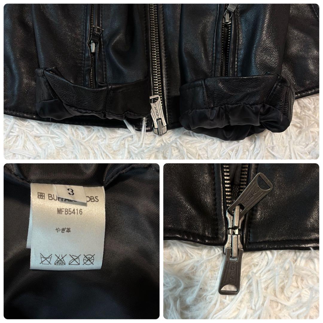 ✨極美品/やぎ革/L✨バッファローボブズ レザージャケット シングルライダース