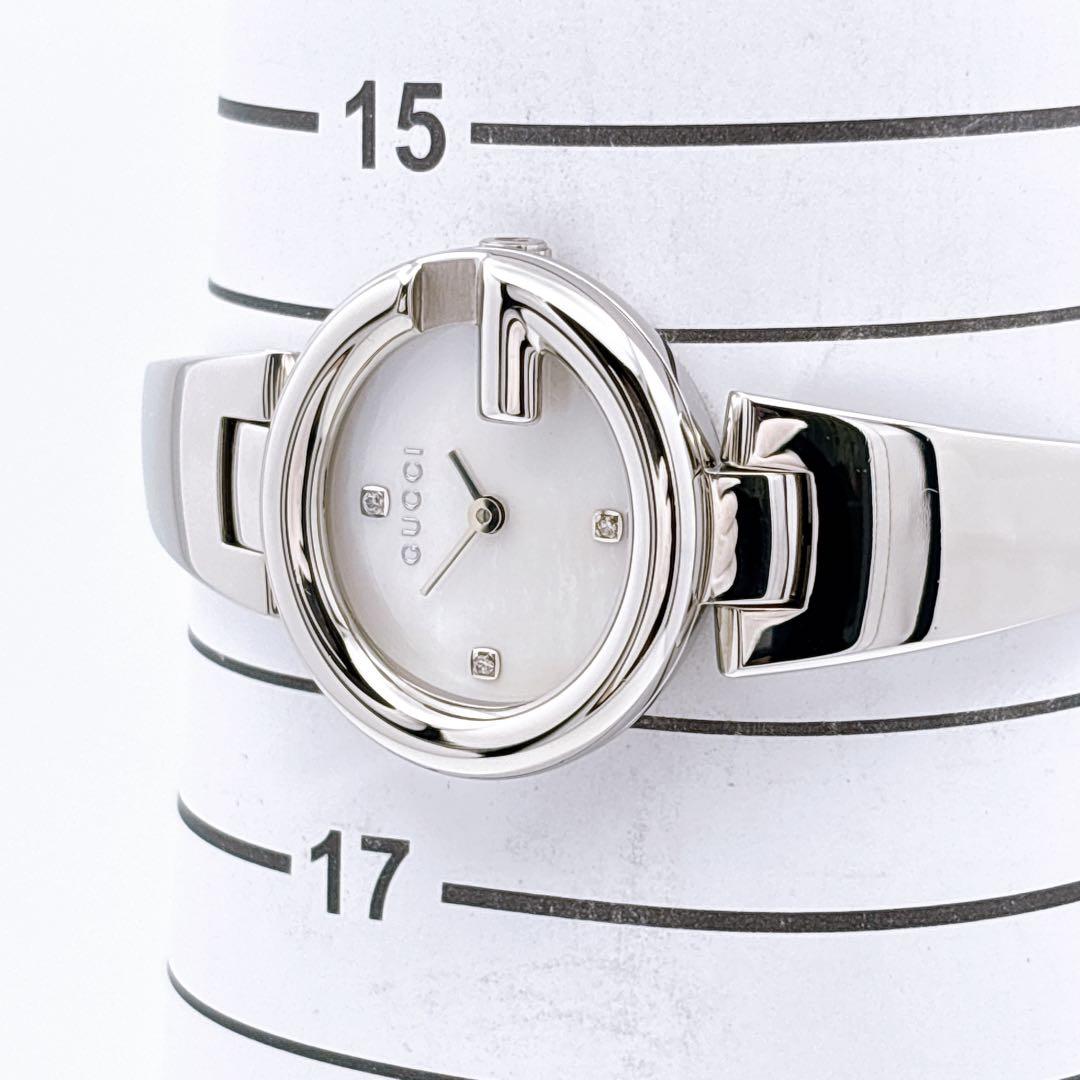 【極美品・電池新品・付属品】GUCCI 134.5 3P ダイヤ シェル