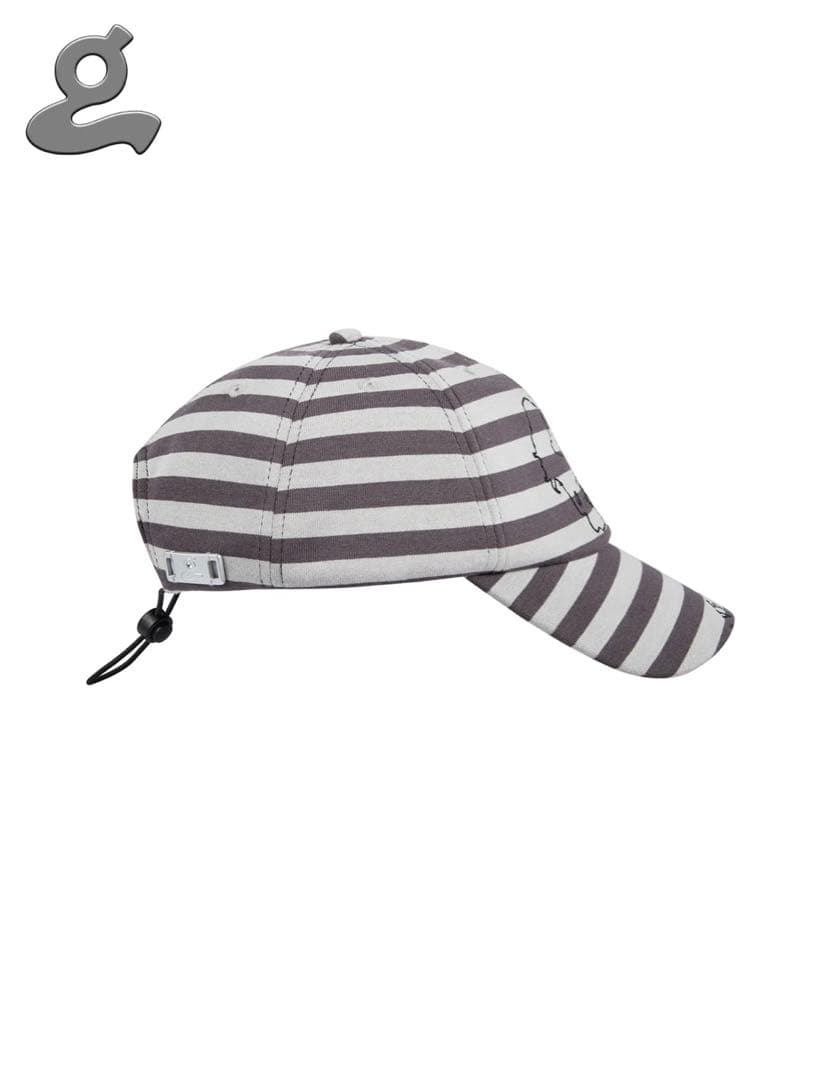 grape Printed Striped Cap ストライプキャップ