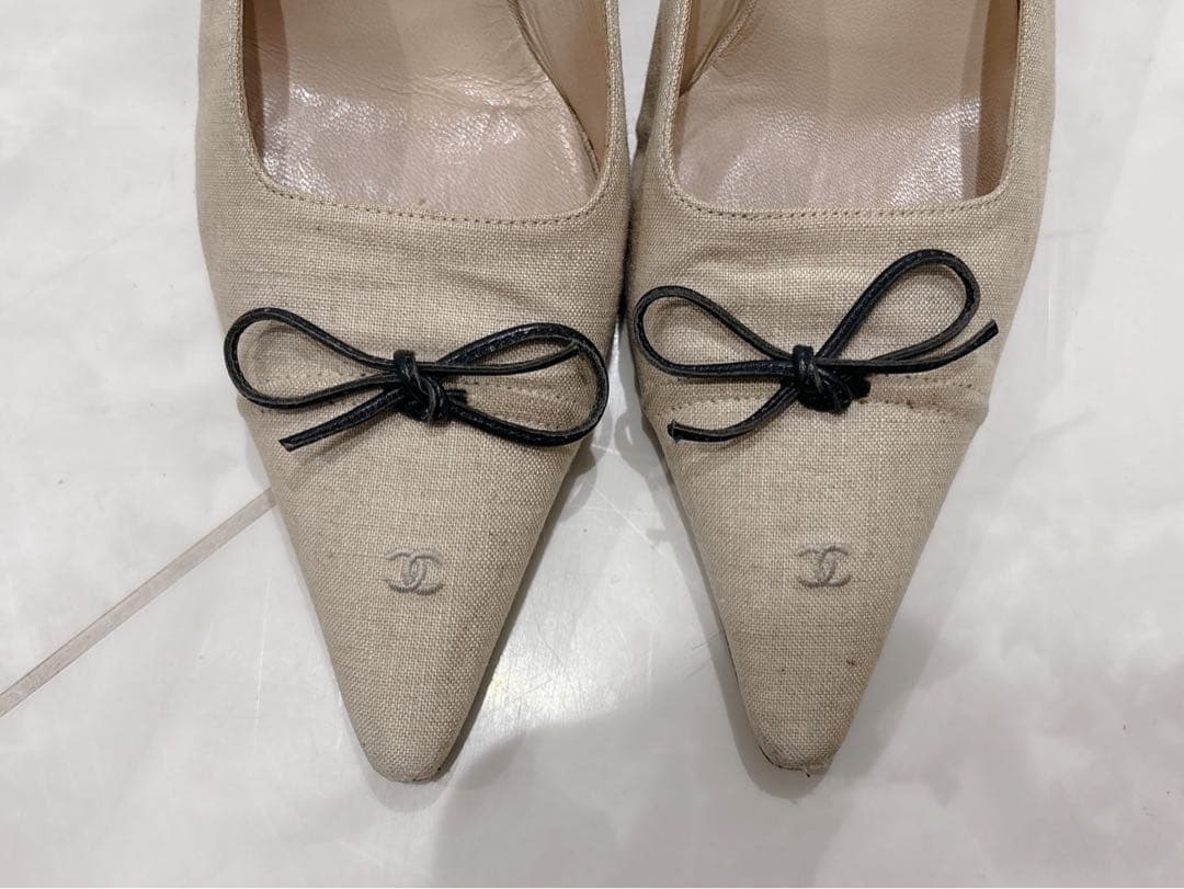 CHANEL シャネル ココマーク ミュール ホワイト 36サイズ 23cm