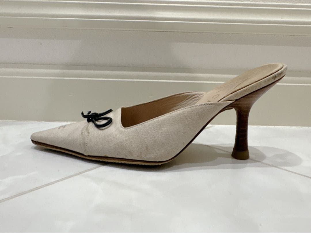 CHANEL シャネル ココマーク ミュール ホワイト 36サイズ 23cm