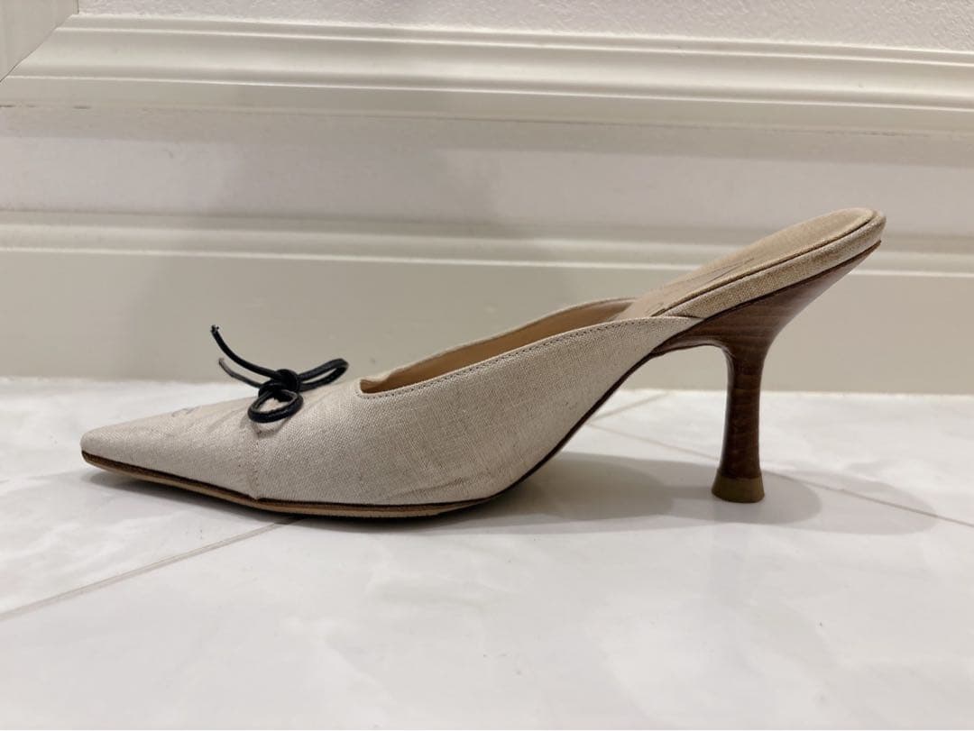 CHANEL シャネル ココマーク ミュール ホワイト 36サイズ 23cm