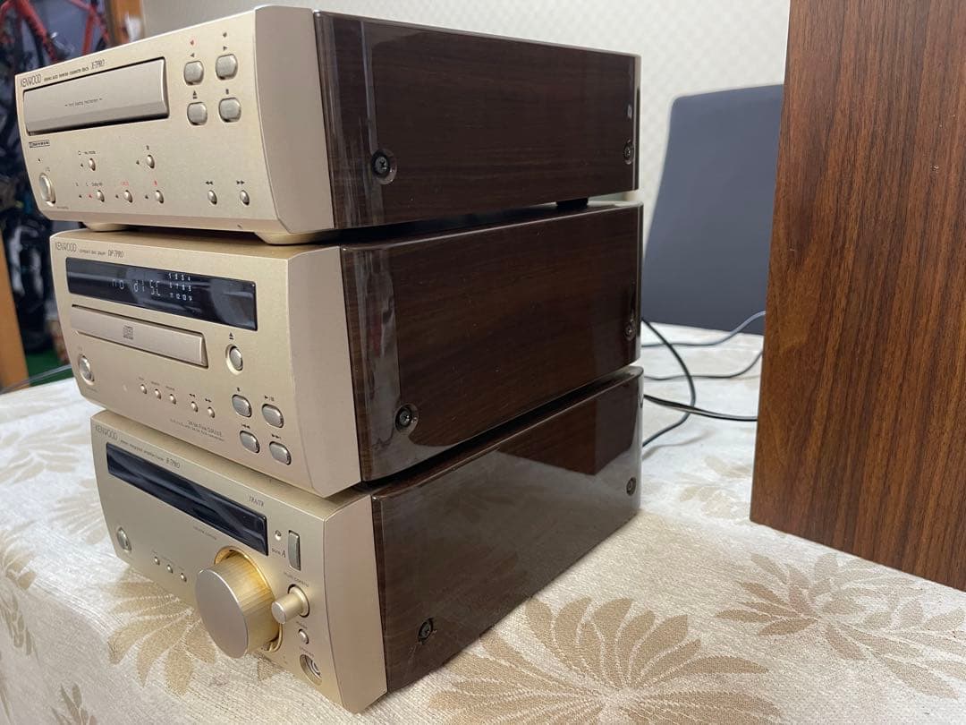 KENWOOD CD・カセットデッキ ゴールド ジャンク