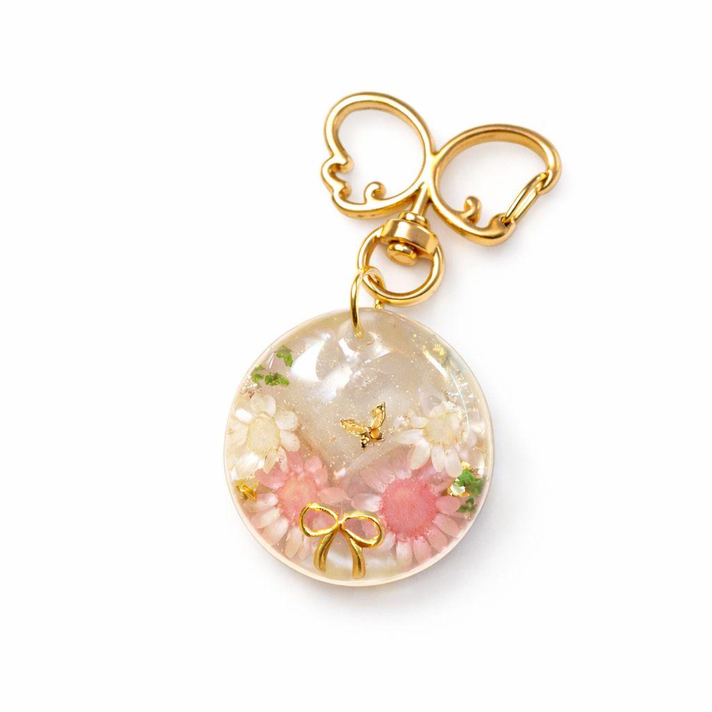 メモリアルチャーム&ペンダント 蝶々と花