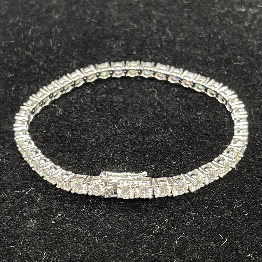 モアサナイト ブレスレット 4ミリ 17cm　【4BS17】